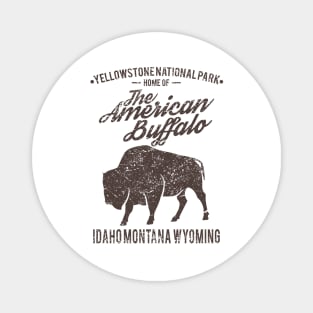 The American Buffalo From Yellowstone Magnet